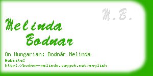 melinda bodnar business card